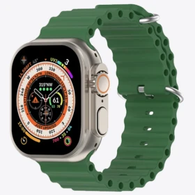 Apple Watch Ultra (2022) GPS + Cellular 49mm Titan Naturligt - Terrängloop grön